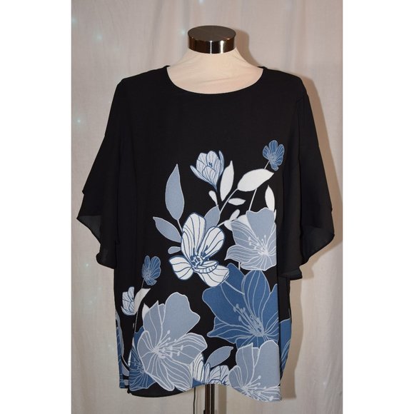 Alfani Floral Chiffon Blouse size L - Picture 1 of 7